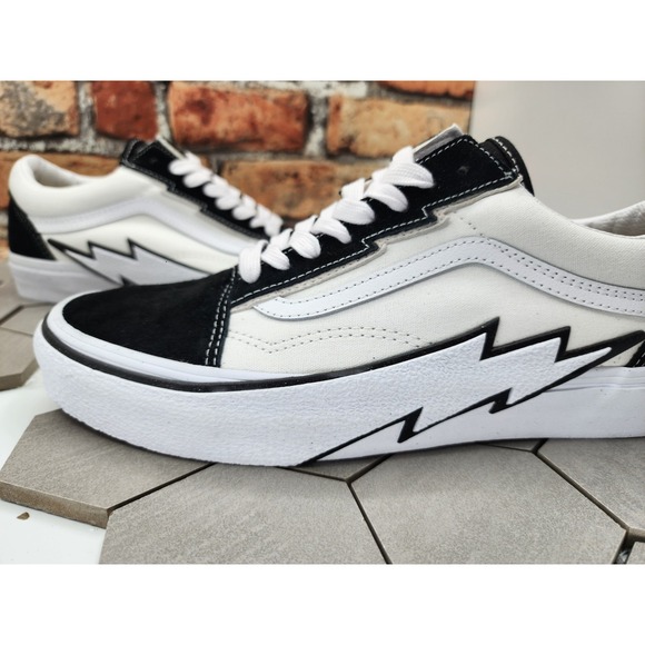 Vans Old Skool Bolt Shoes Two Tone Black White Knu Men Sz 7.5 Vn0009q5bmw Rare - Picture 2 of 8